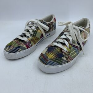 Polo Ralph Lauren Mens 9.5 D Humberto Patchwork Sneakers Casual Preppy Madras